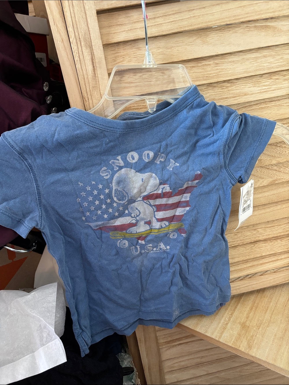 Snoopy USA Graphic Tee for Kids - Blue 18 Months NWT